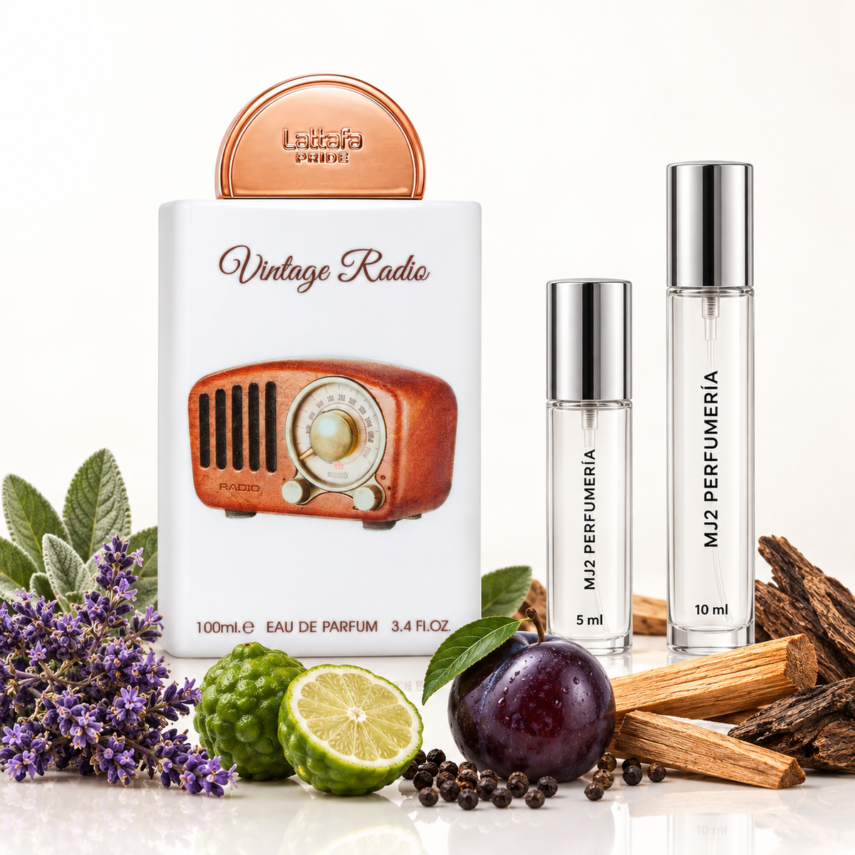 Vintage radio - Decant en presentaciones de 5 ml y 10 ml